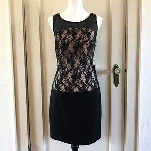 AIDAN MATTOX - Lace Sleeveless Cocktail Dress 12 L
